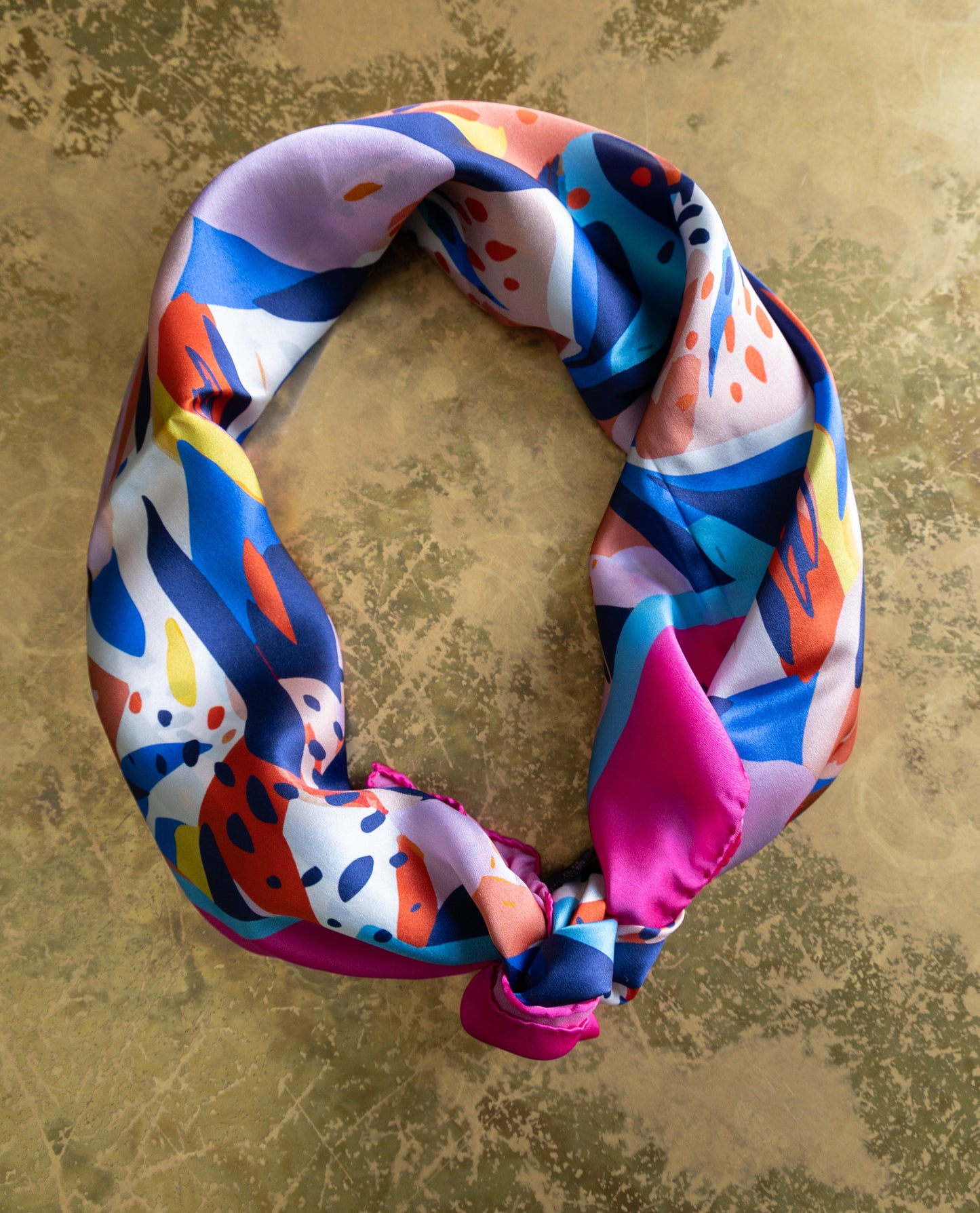 Pink Haze Square Silk Scarf