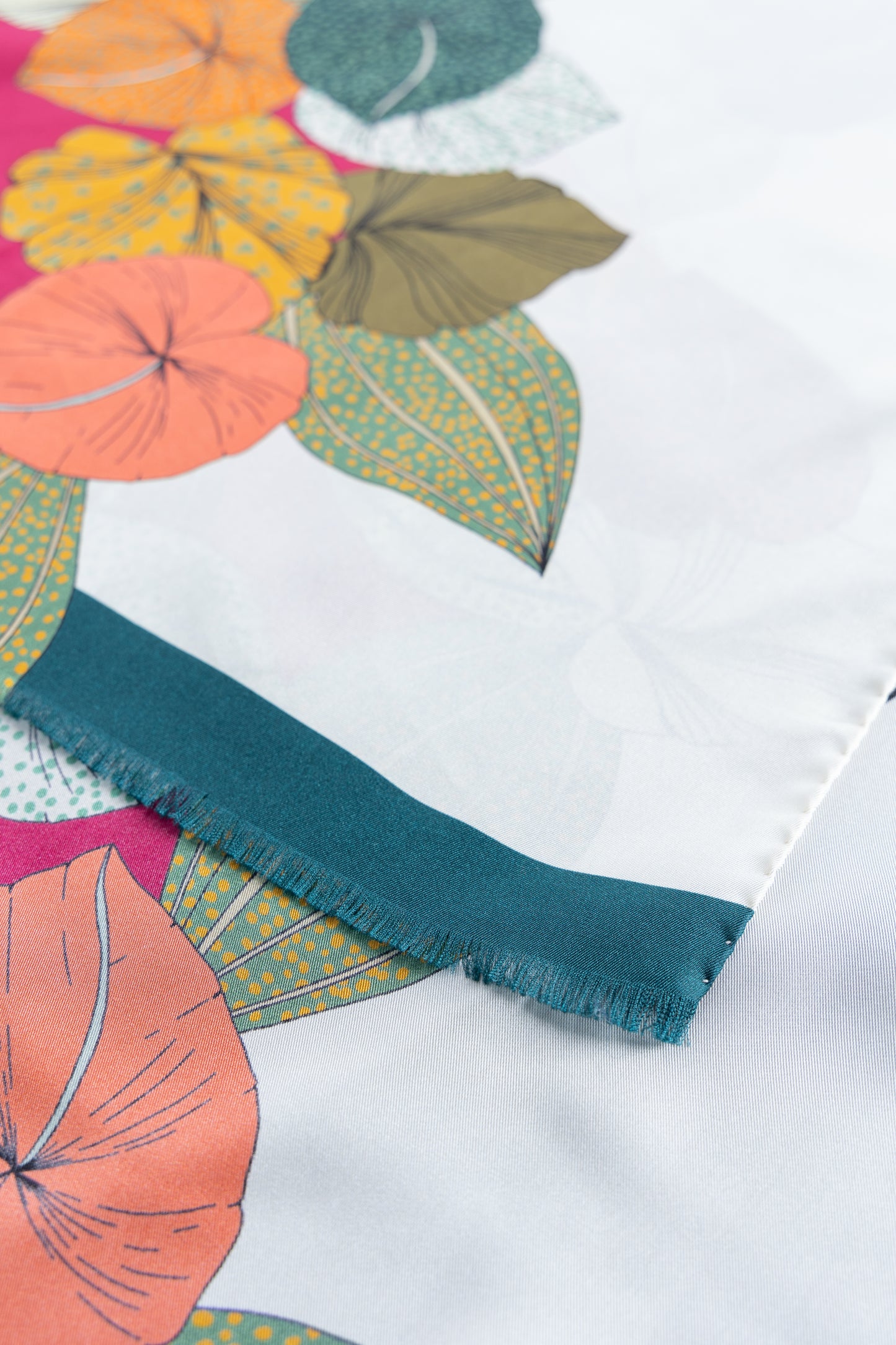 Tropical Bloom Magenta Silk Scarf