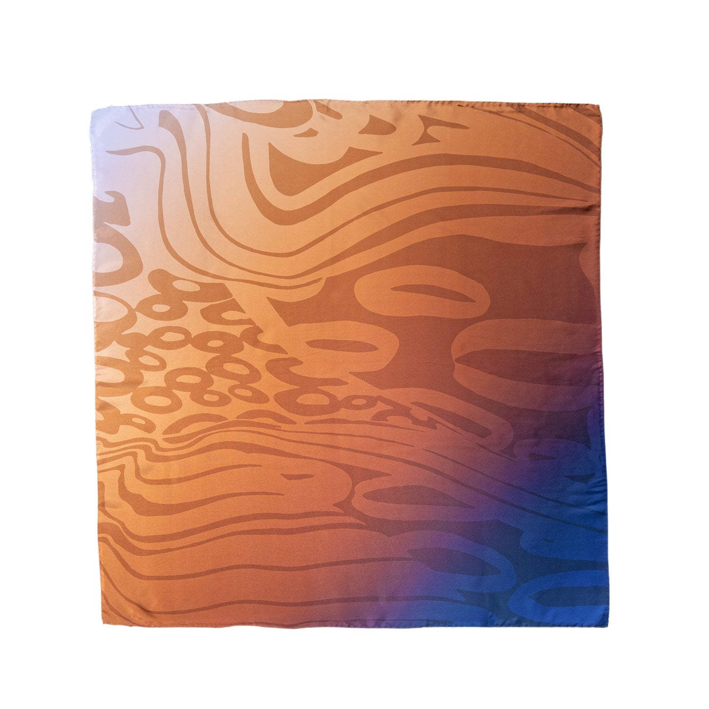 Silk Scarf in Bronze with Animal Print