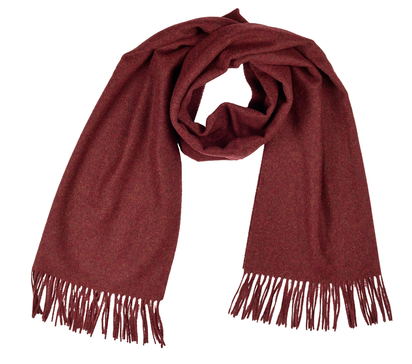 Burgundy Wool Shawl – Made in Italy (50 x 200 cm)