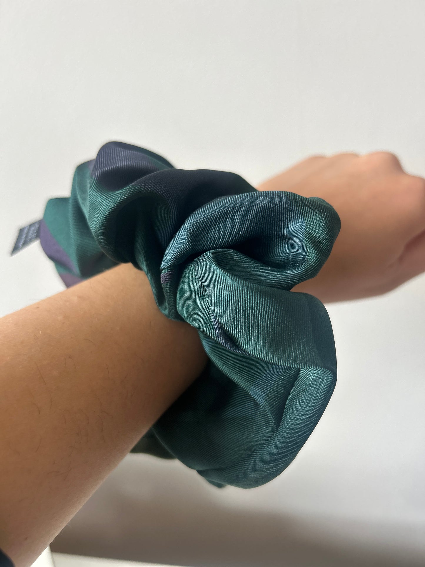 Green Animal Print Scrunchie