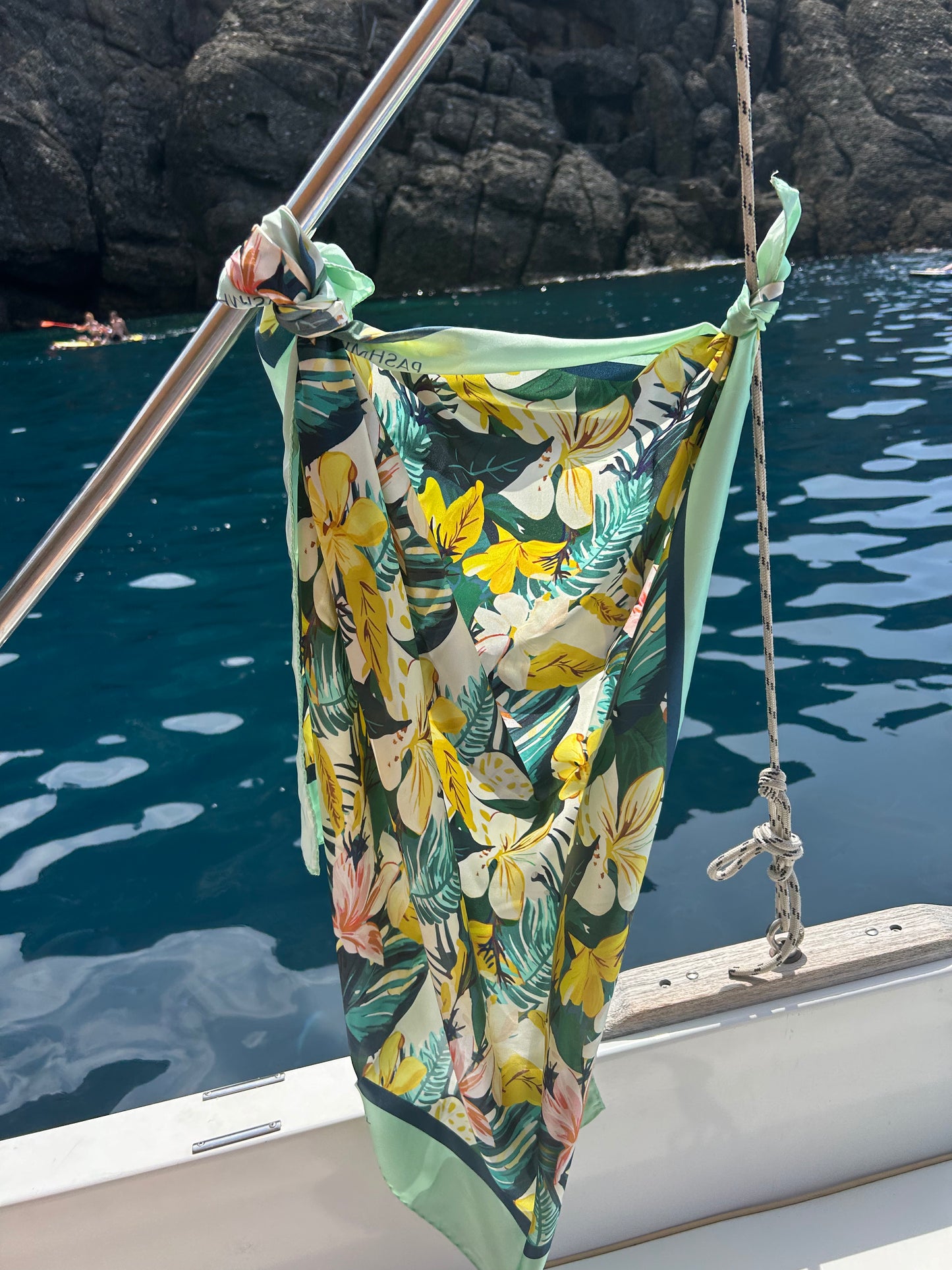 Pistachio Exotic Paradise Silk Scarf