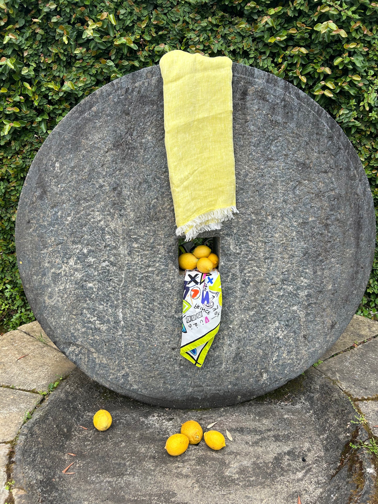 Yellow Butter Linen Summer Shawl (75 x 200 cm)