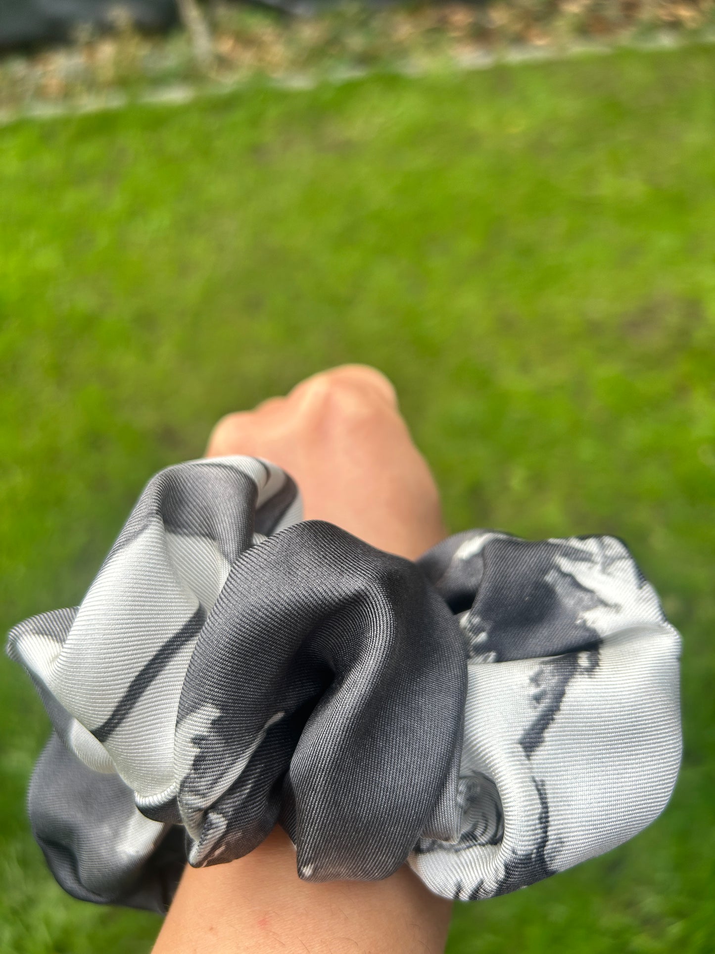 Black Marble Scrunchie