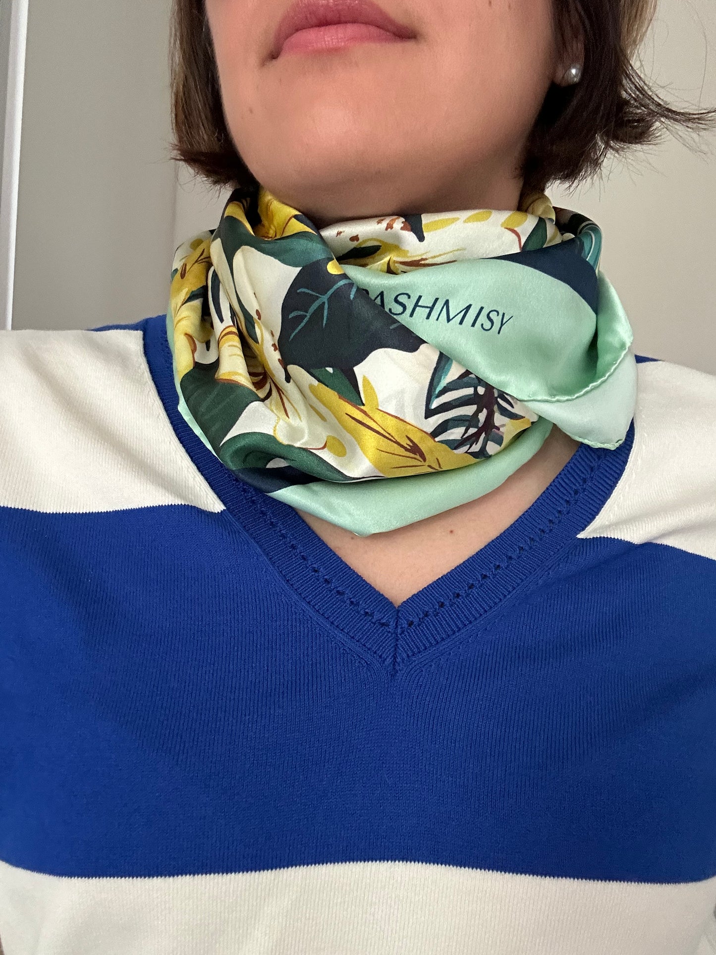 Pistachio Exotic Paradise Silk Scarf