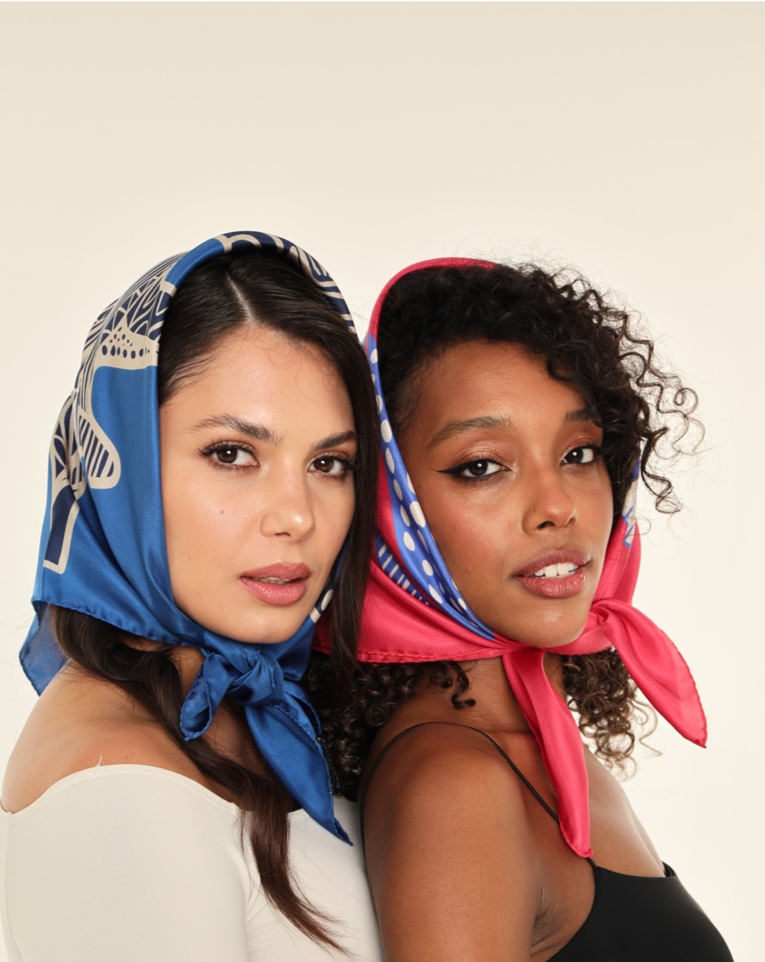 Indigo Blue Feuille Square Silk Scarf