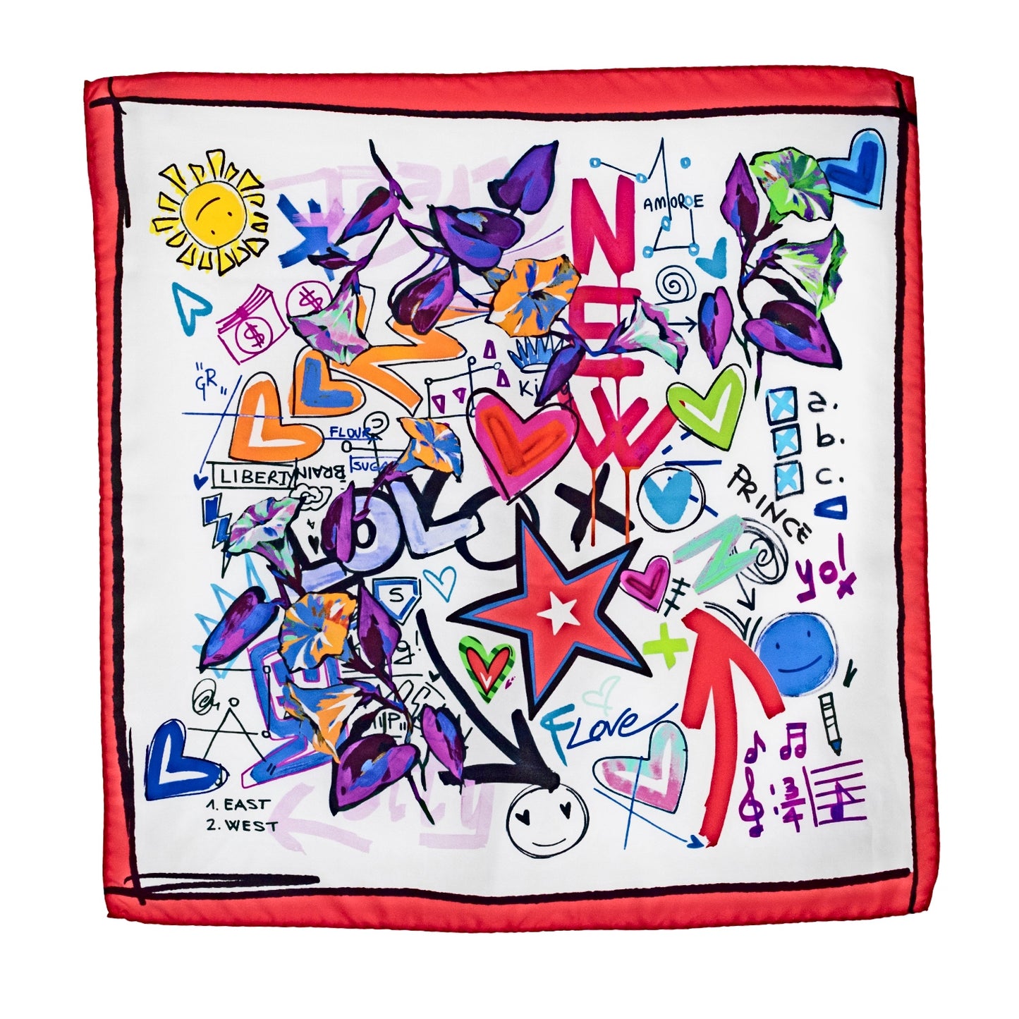 Amaranth Mixed Emotions Silk Scarf