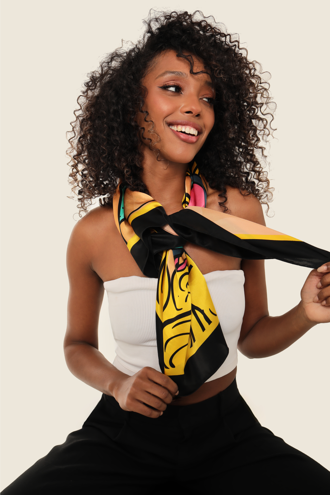 POP Art Kisses Square Silk Scarf