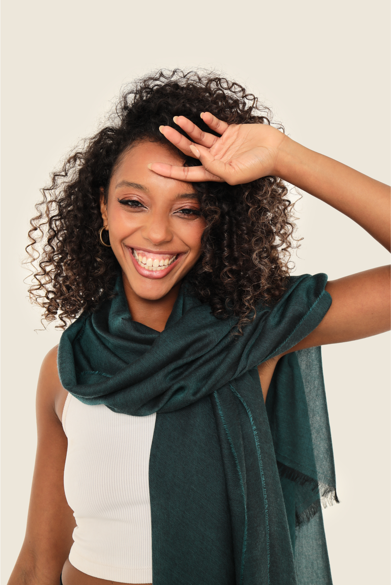 Teal Green Wrapping Shawl