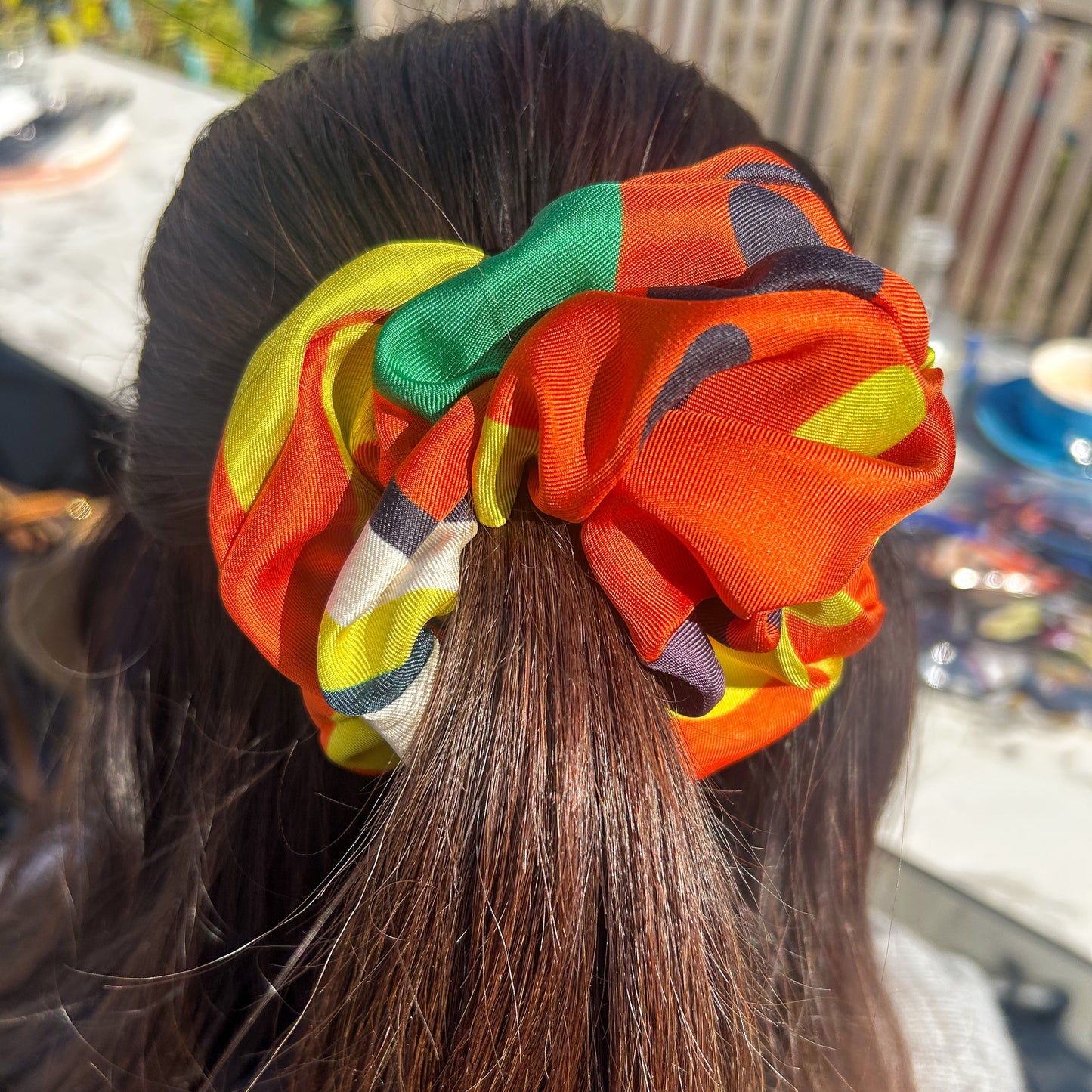 Tropical Silk Scrunchie