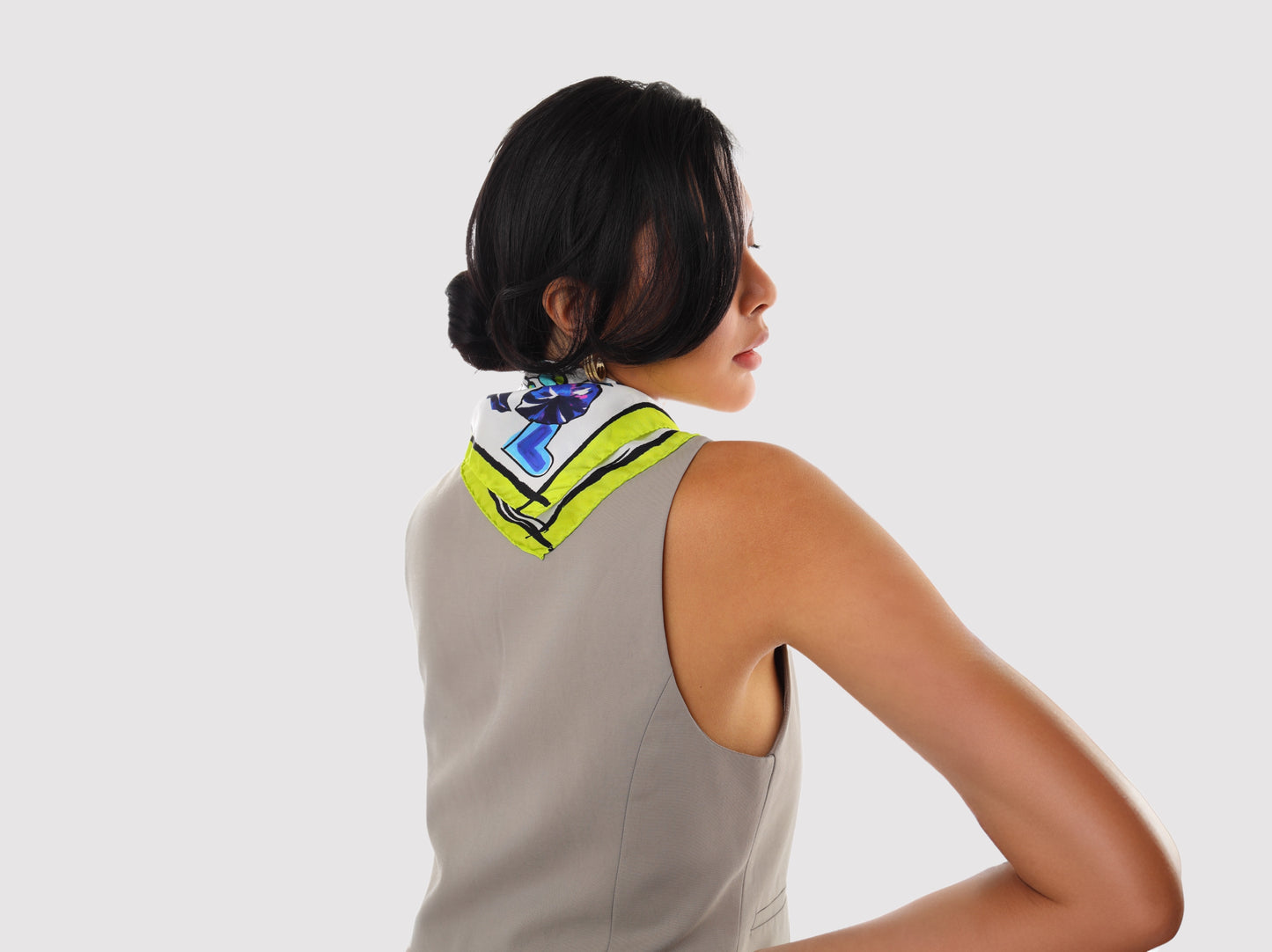 Chartreuse Yellow Mixed Emotions Silk Scarf