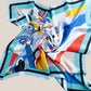 Blue Powder Serene Bloomy Flower Silk Square Scarf | Handmade in Italy 
