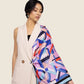 Blue Purple Contour - Italian Silk Square Scarf (90 x 90 cm)