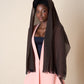 Chocolate Cashmere Shawl – Made in Italy (47 x 180 cm)