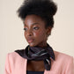 Chocolate Leaves Charm Italian Silk Scarf Bandana (53x53cm)