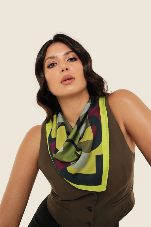 Colorful Love Scarf - Lime