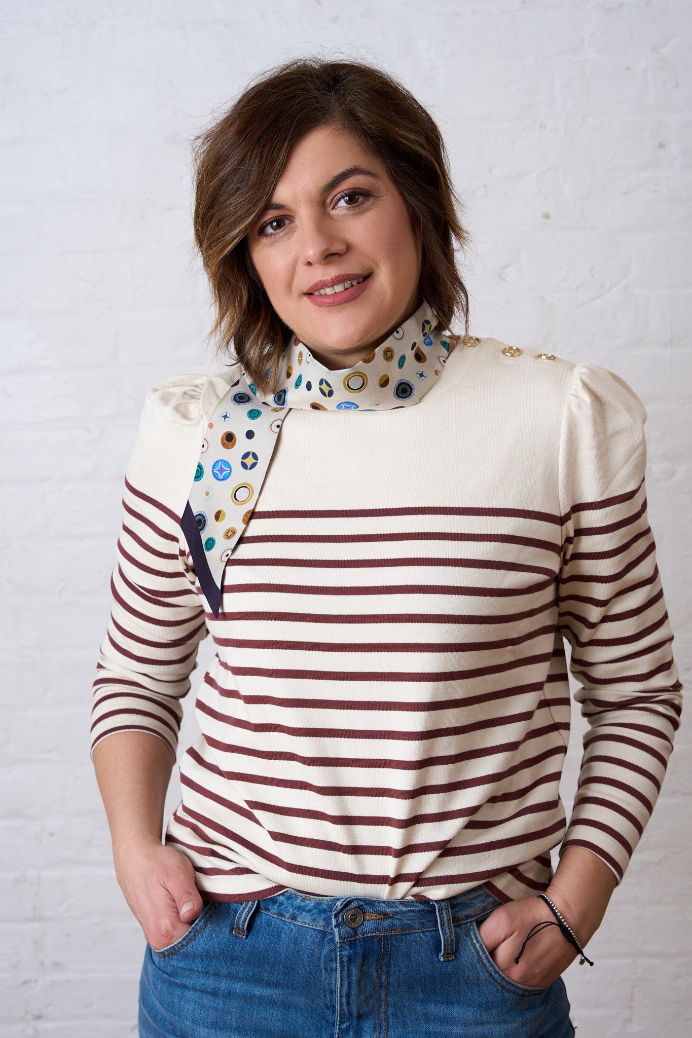 Cosmic Stripes Silk Ribbon – Cream