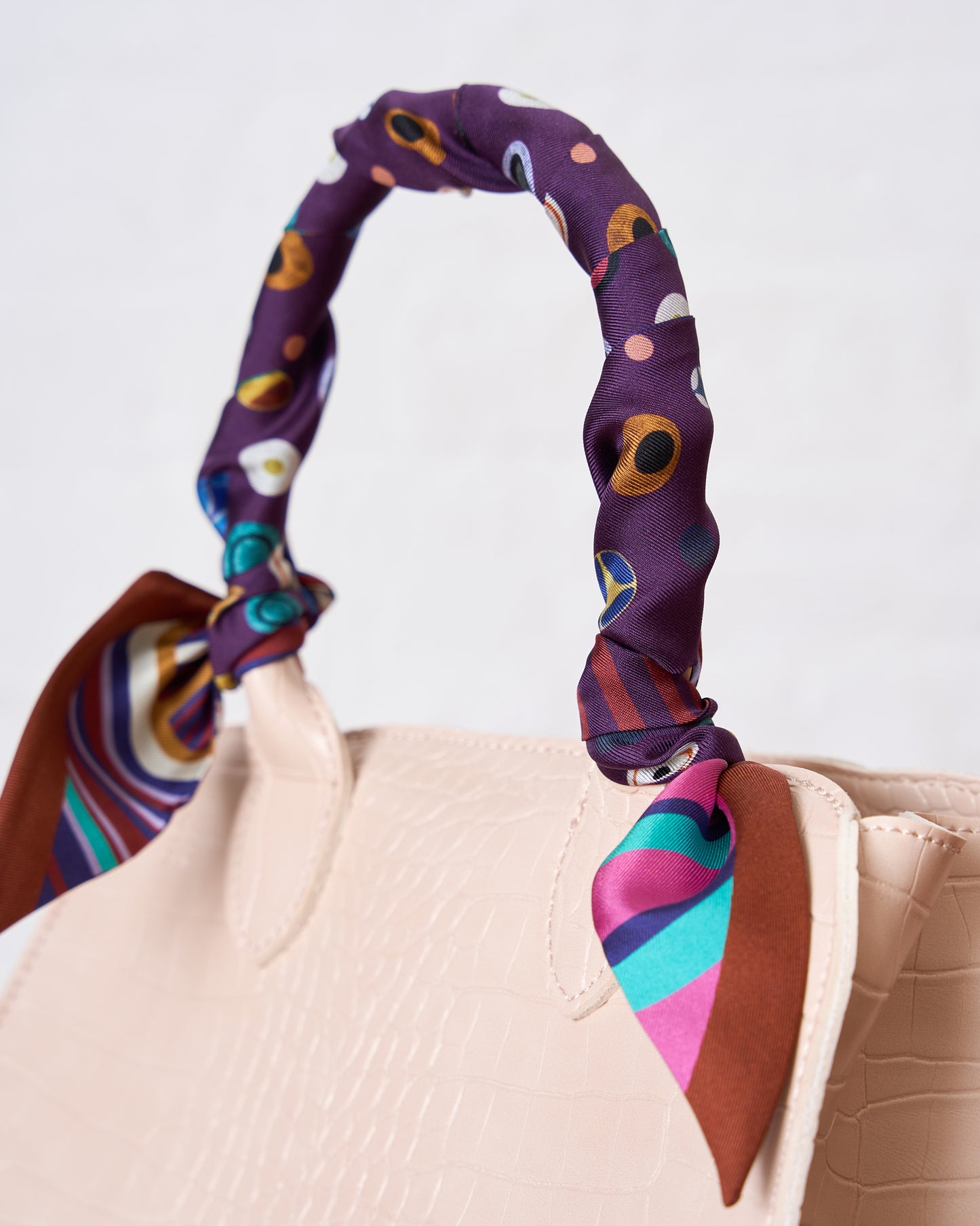 Cosmic Stripes Silk Ribbon – Purple