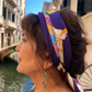 VENTAGLIO NOTTE – ITALIAN SILK SQUARE SCARF (90 X 90 CM)