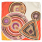 Sunset Geometry Silk Scarf – Italian Square Silk Scarf 53 × 53 cm