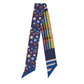 Cosmic Stripes Silk Ribbon – Navy (7x90cm)