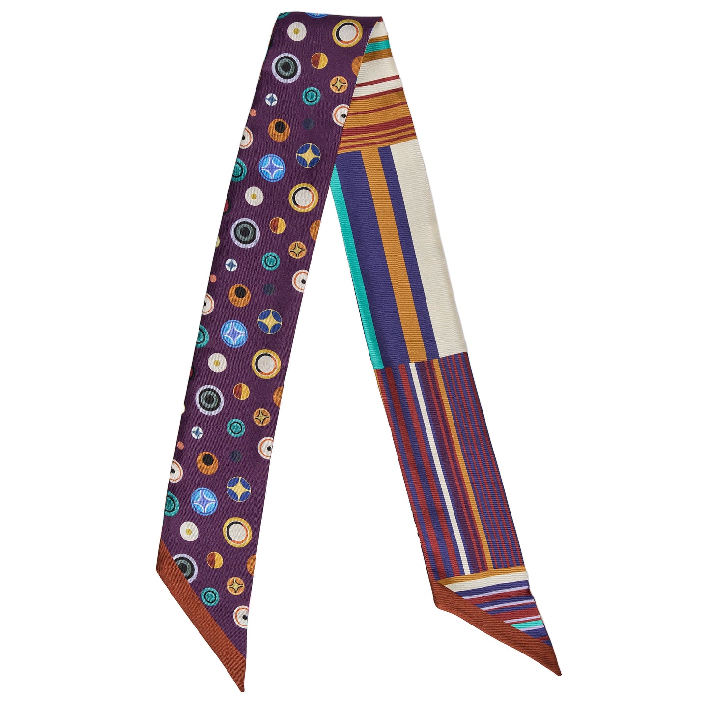 Cosmic Stripes Silk Ribbon – Purple