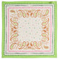 Mint Paisley Cotton Bandana Scarf – Square Cotton Neck Scarf (70 × 70 cm)