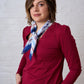 Blue Paisley Cotton Bandana Scarf – Square Cotton Scarf (70 × 70 cm)