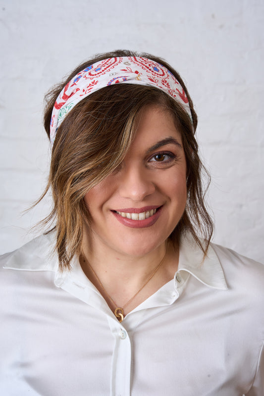 Red Paisley Cotton Bandana Scarf – Square Cotton Neck Scarf (70 × 70 cm)