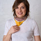 Sunset Geometry Silk Scarf – Italian Square Silk Scarf 53 × 53 cm