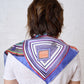 Prismatic Geometry Silk Scarf – Italian Square Silk Scarf (53 × 53 cm)