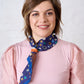 Cosmic Stripes Silk Ribbon – Navy (7x90cm)