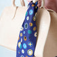 Cosmic Stripes Silk Ribbon – Navy (7x90cm)