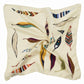 Cream Leaves Charm – Italian Silk Scarf Bandana (53 x 53 cm)