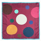 Burgundy Polka Charm – Italian Silk Square Scarf (70 x 70 cm)