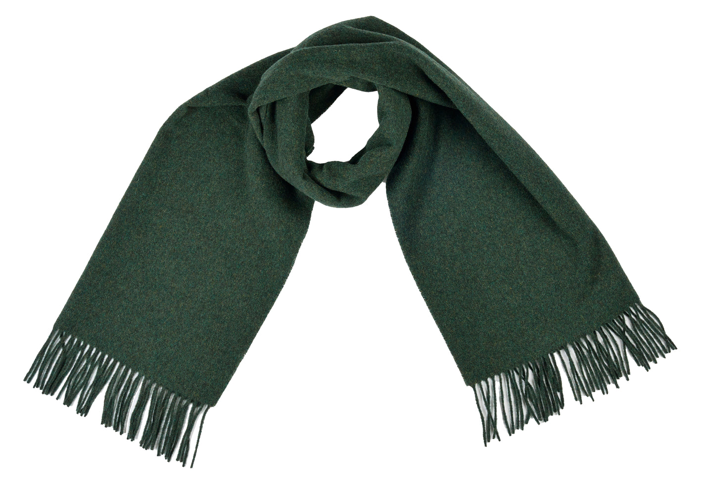 Forest Green Wool Shawl – Made in Italy (50 x 200 cm)