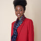 Midnight Polka Charm Italian Silk Square Scarf (90 x 90 cm)