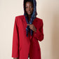 Midnight Polka Charm Italian Silk Square Scarf (90 x 90 cm)