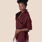 Burgundy Wool Shawl – Made in Italy (50 x 200 cm)