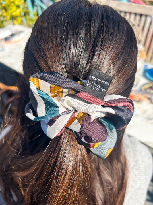 Deep Forest Silk Scrunchie