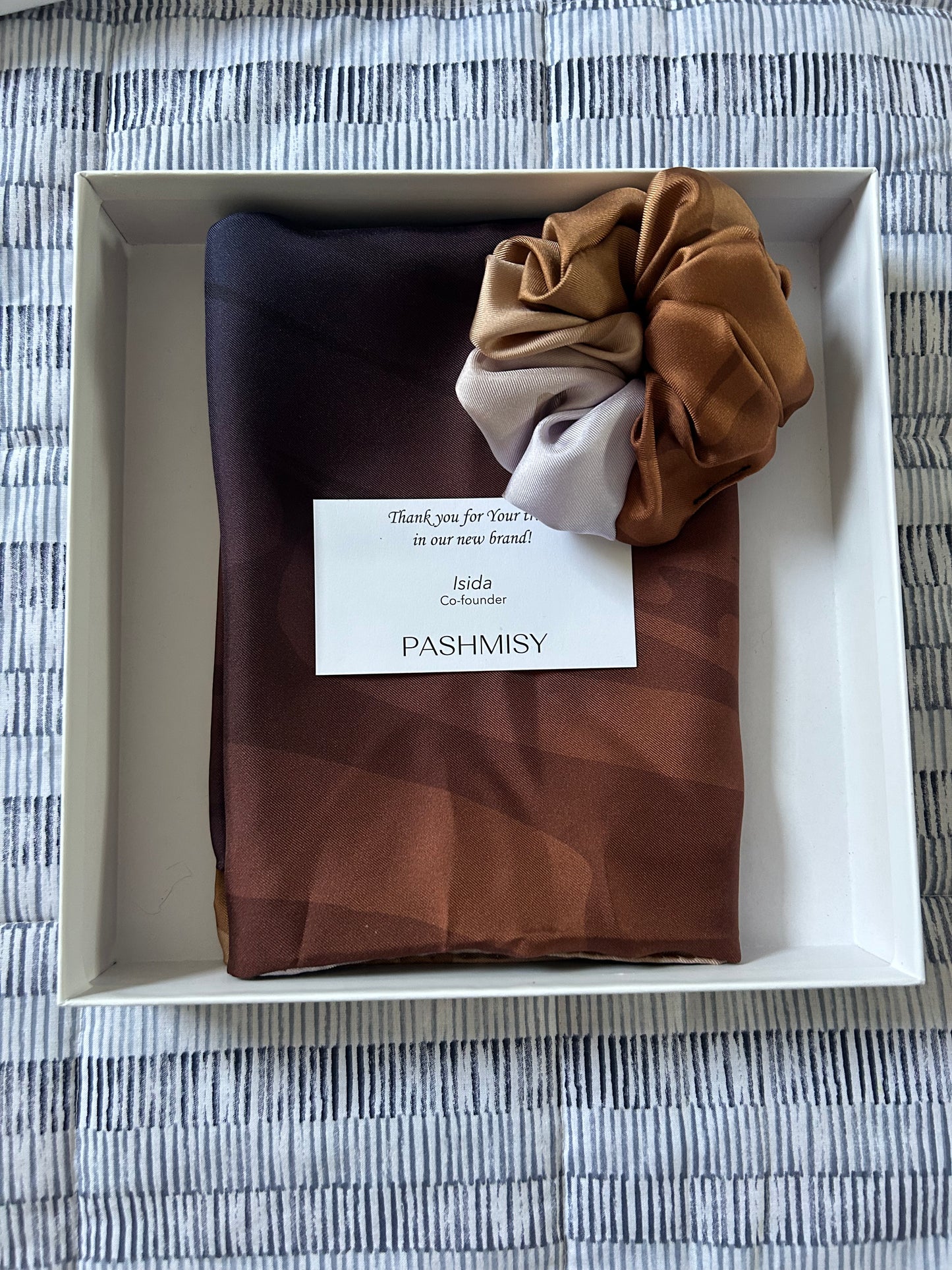 Bronze Animal Print Scrunchie