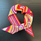 Pre-loved Magenta Paisley Skinny Silk Scarf (7x90cm)