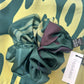 Green Animal Print Scrunchie
