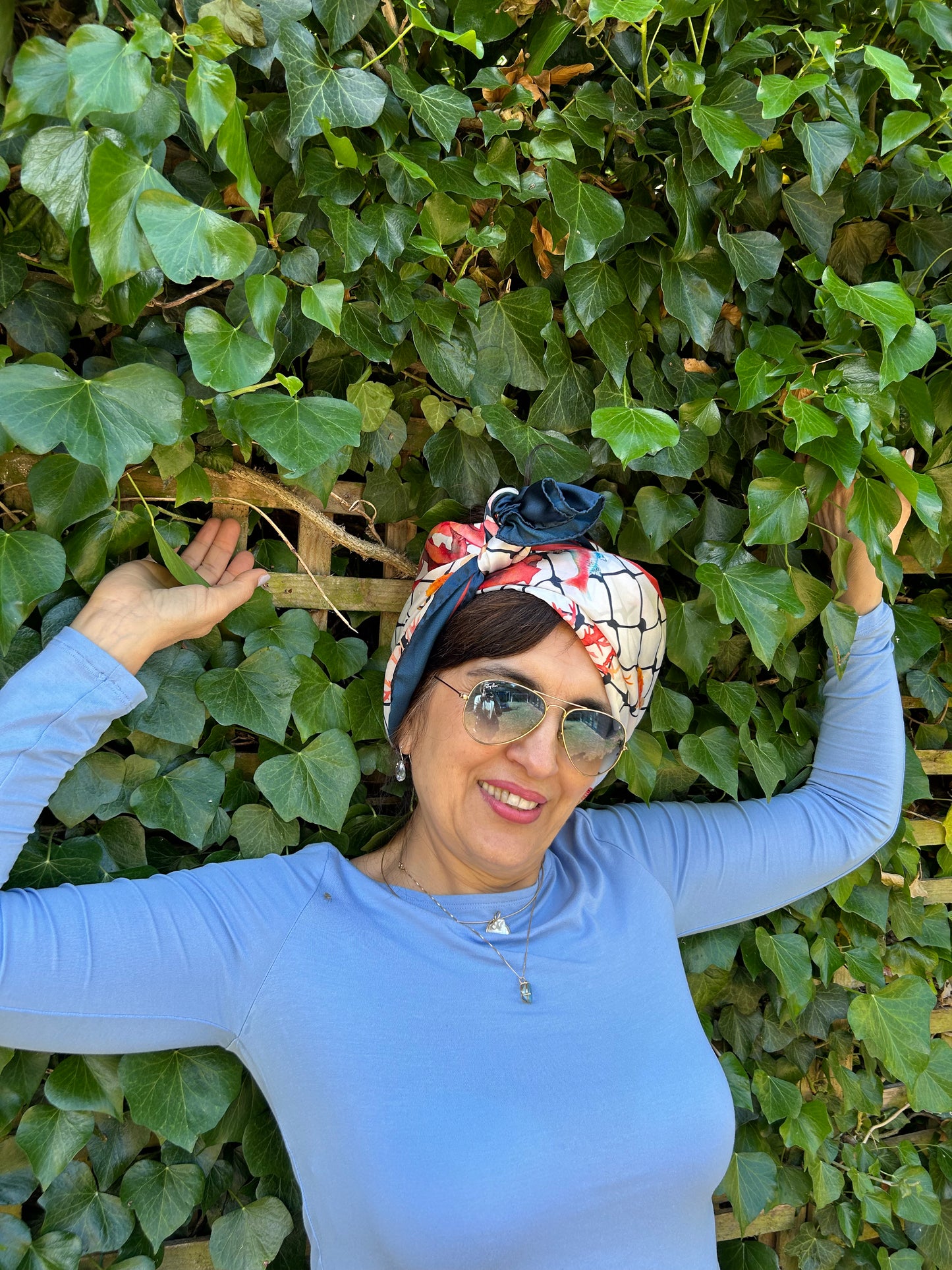 Floating Sealife Long Silk Scarf