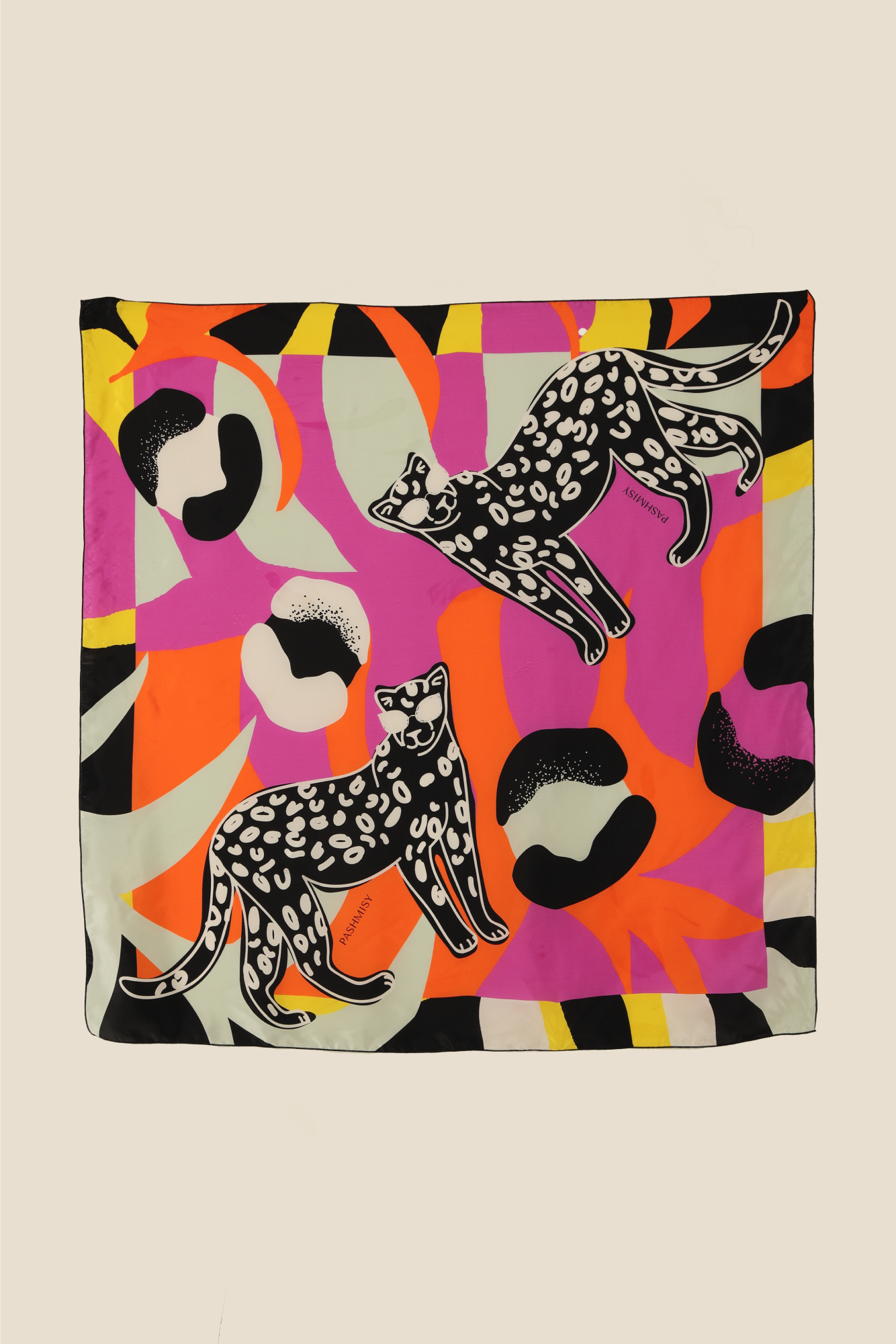 Jaguards in Vogue Square Silk Scarf