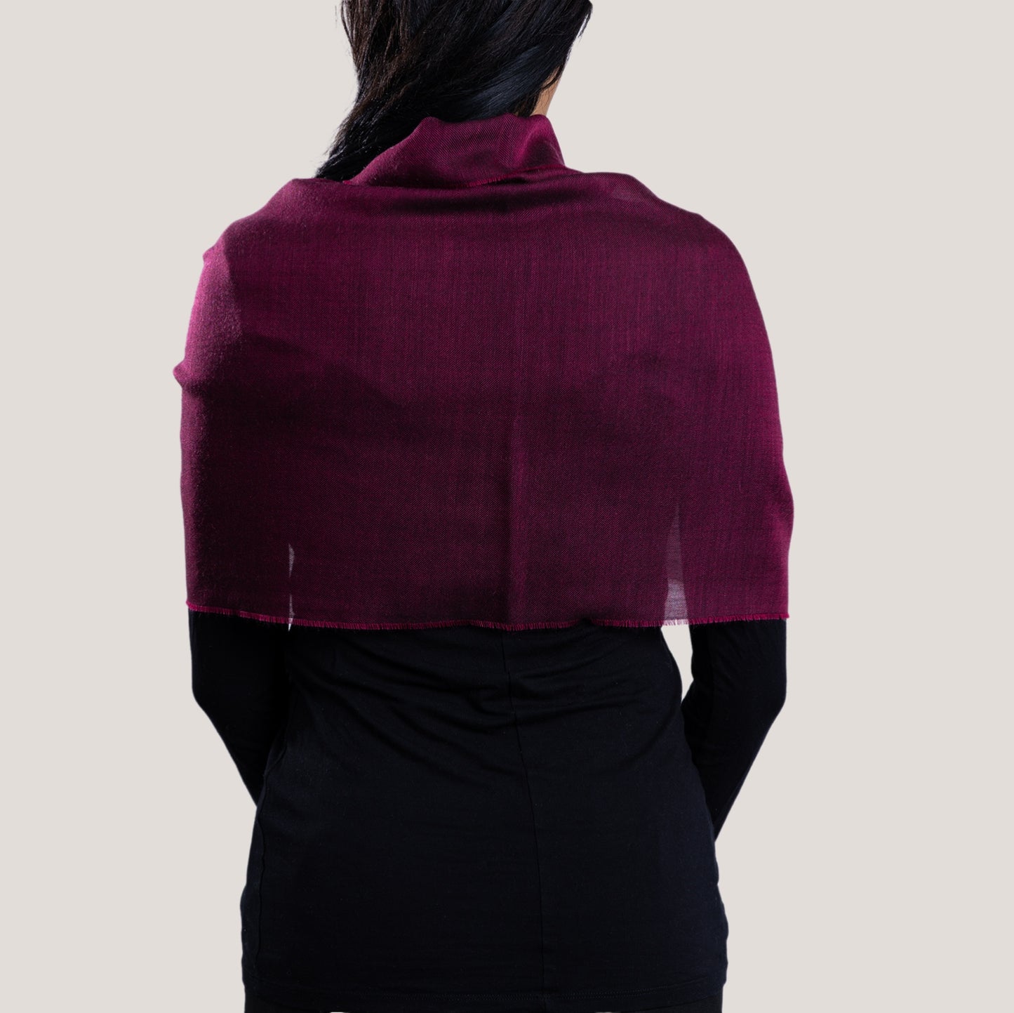 Soft Plum Cashmere Shawl