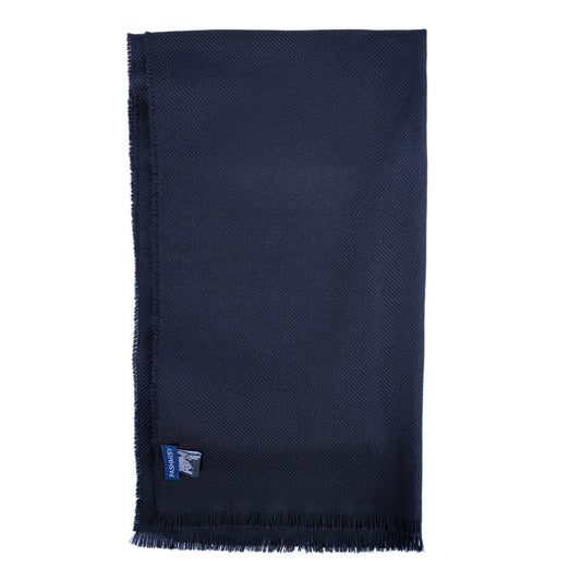 Lightweight Black Wool Shawl (53 x 190 cm)