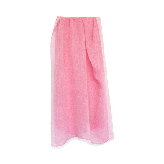 Pink Linen Summer Shawl (75 x 200 cm)