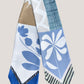 Midnight Bloom Silk Scarf in Navy and Sage