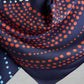 Midnight Polka Charm Italian Silk Square Scarf (90 x 90 cm)
